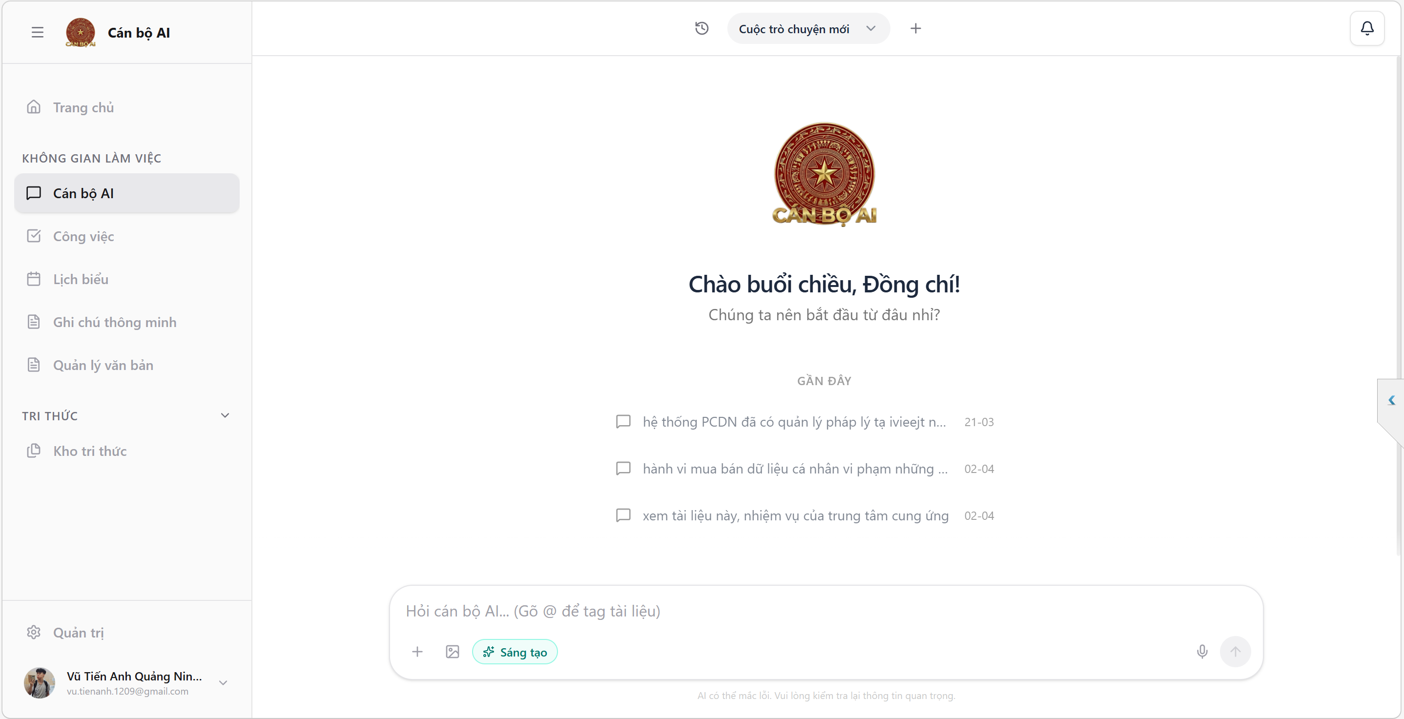 Ảnh cover Hệ thống Chatbot Pháp luật tích hợp Quản lý công việc nhóm